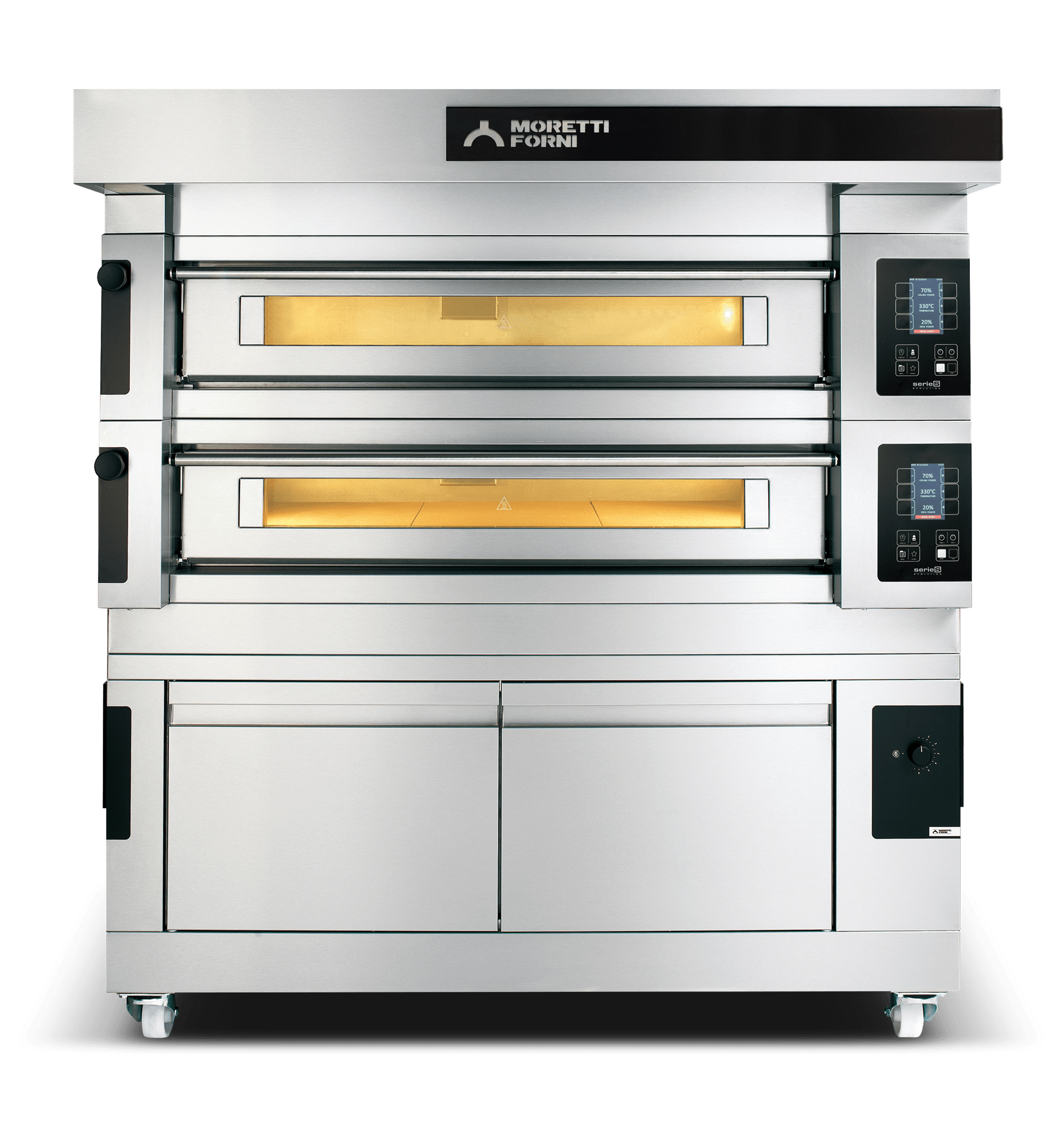 MORETTI FORNI SERİ S 120E MODÜLER ELEKTRİKLİ BUHARLI, MAYALANDIRMALI ÇOK AMAÇLI KATLI FIRIN 1x22 CM + 1x16 CM resmi