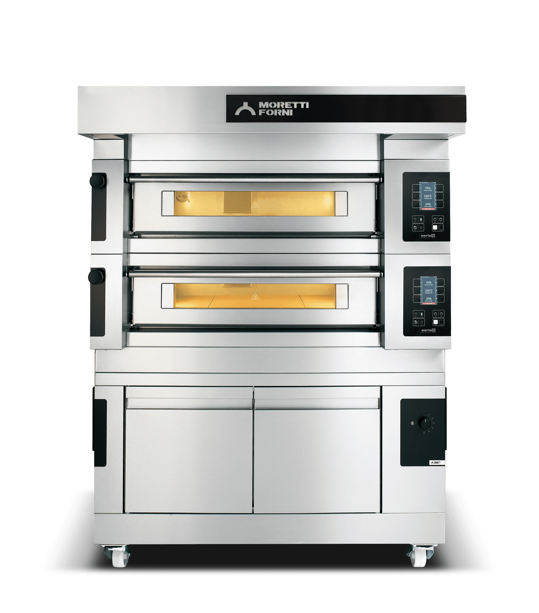 MORETTI FORNI SERİ S 100E MODÜLER ELEKTRİKLİ BUHARLI, MAYALANDIRMALI ÇOK AMAÇLI KATLI FIRIN 2x16 CM resmi