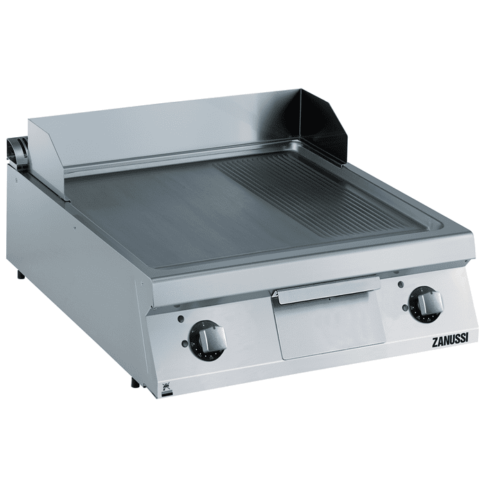ZANUSSI EVO 900 SERİSİ SET ÜSTÜ KROM KAPLAMALI 2/3 DÜZ + 1/3 NERVÜRLÜ ELEKTRİKLİ IZGARA resmi