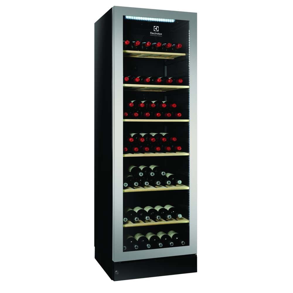 ELECTROLUX PROFESSIONAL WINE LINE 1 PASLANMAZ ÇELİK ÇITALI CAM KAPILI ŞARAP DOLABI resmi