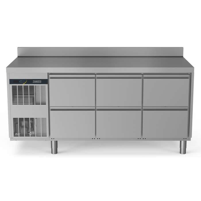 ZANUSSI NPT ACTIVE HP SERİSİ 6x1/2 ÇEKMECELİ SIRTLIKLI TEZGAH TİP BUZDOLABI resmi