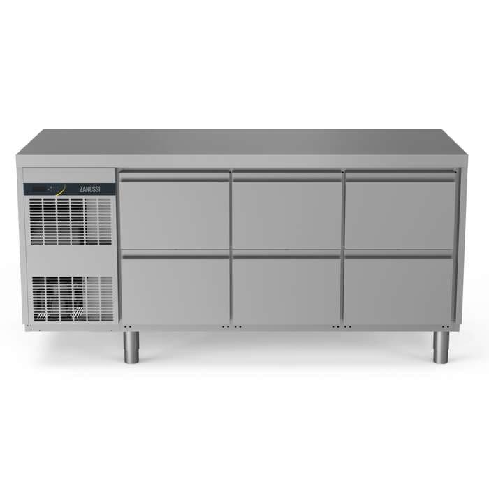 ZANUSSI NPT ACTIVE HP SERİSİ 6x1/2 ÇEKMECELİ ÜSTÜ DÜZ TEZGAH TİP BUZDOLABI resmi