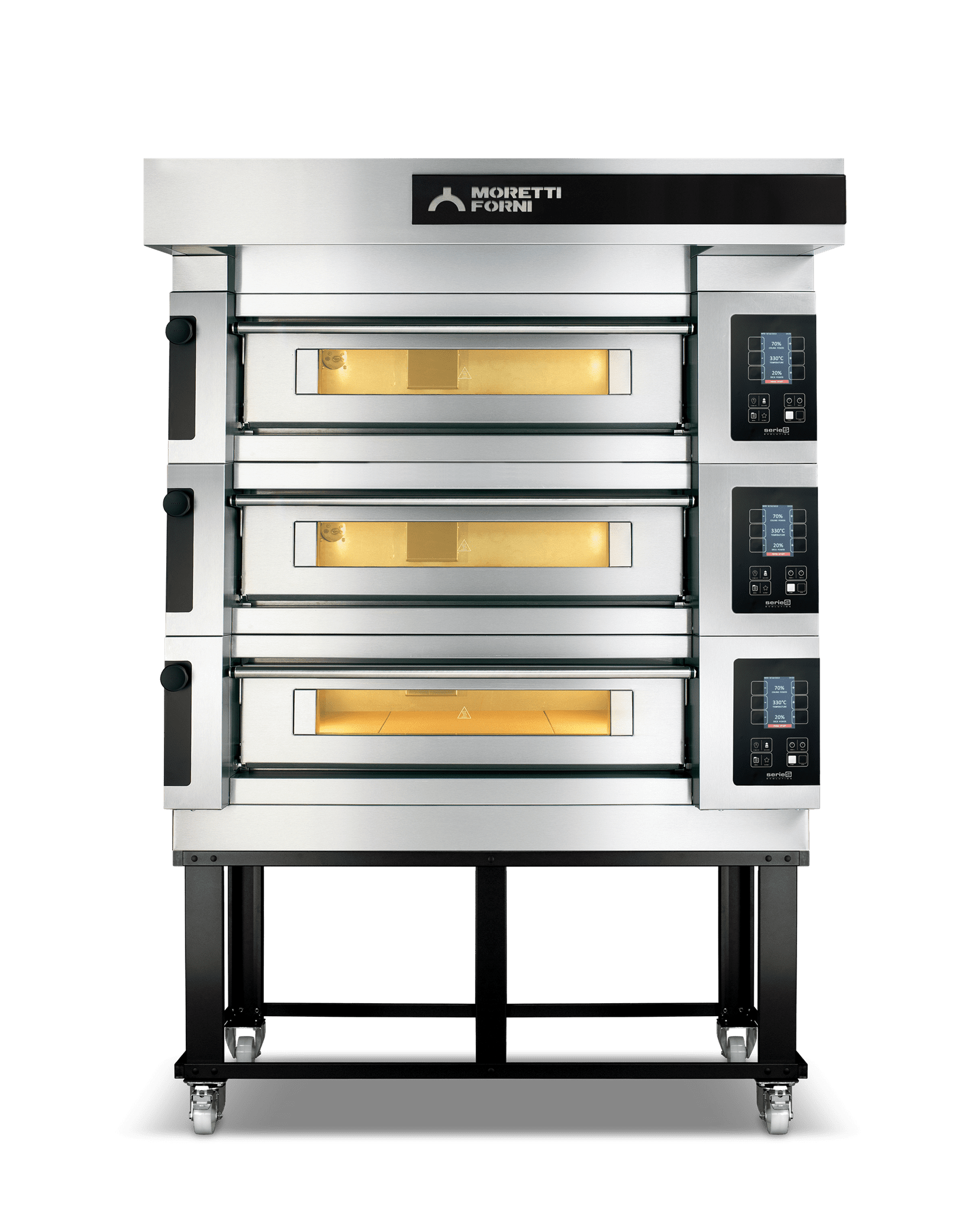 MORETTI FORNI SERİ S 100E MODÜLER ELEKTRİKLİ ALT STANDLI KATLI PİZZA FIRINI 3x15 CM resmi