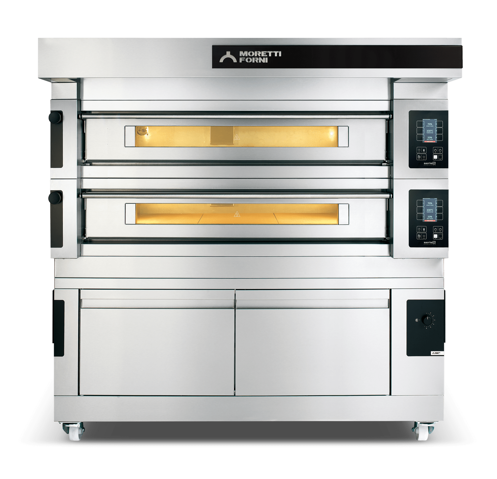 MORETTI FORNI SERİ S 140E MODÜLER ELEKTRİKLİ BUHARLI, MAYALANDIRMALI ÇOK AMAÇLI KATLI FIRIN 1x22 CM + 1x16 CM resmi