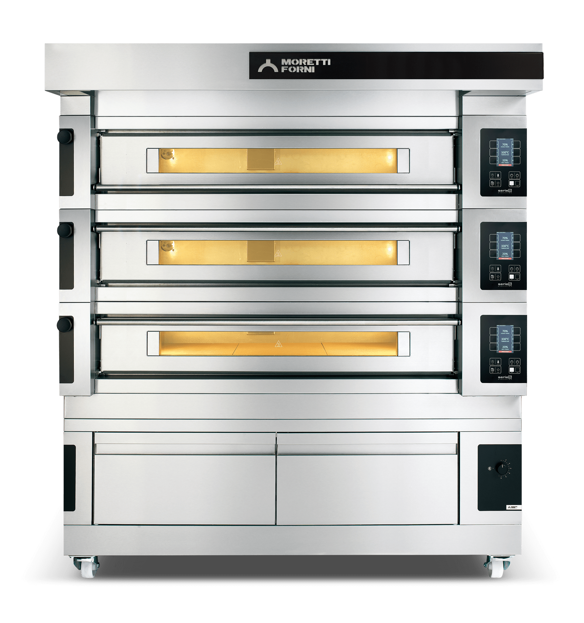 MORETTI FORNI SERİ S 140E MODÜLER ELEKTRİKLİ BUHARLI, MAYALANDIRMALI ÇOK AMAÇLI KATLI FIRIN 3x22 CM resmi